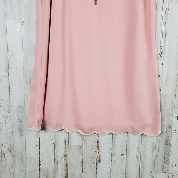 Lily Rose Scallop Sleeveless Shift Dress Dusty Rose size Small - Picture 10 of 11
